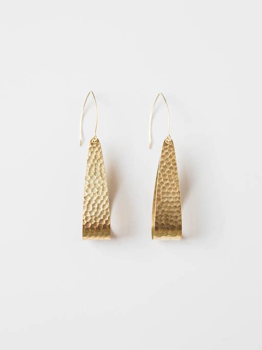 Hammered Gold Loop Earrings for wholesale by M STREET STUDIO
