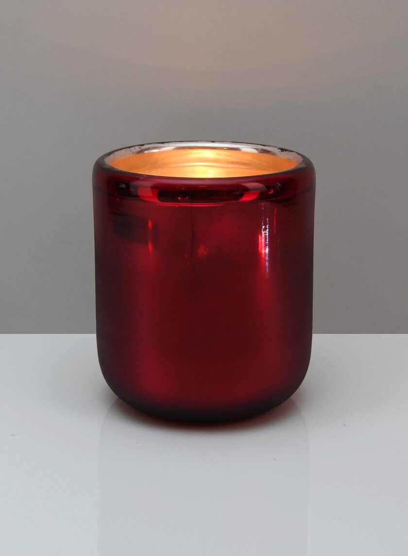Jamali Garden - Vente Bougeoirs - Bougeoir en verre rouge soufflé à la main Ebba3