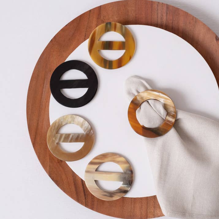 MAADILI COLLECTIVE - Wholesale Napkin Ring - Horn Scarf Buckle & Napkin Ring0