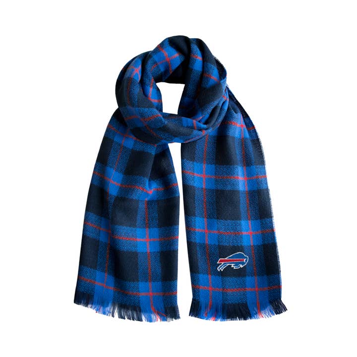 Little Earth Productions - Wholesale Scarf - Unisex - NFL Buffalo Bills Plaid Blanket Scarf