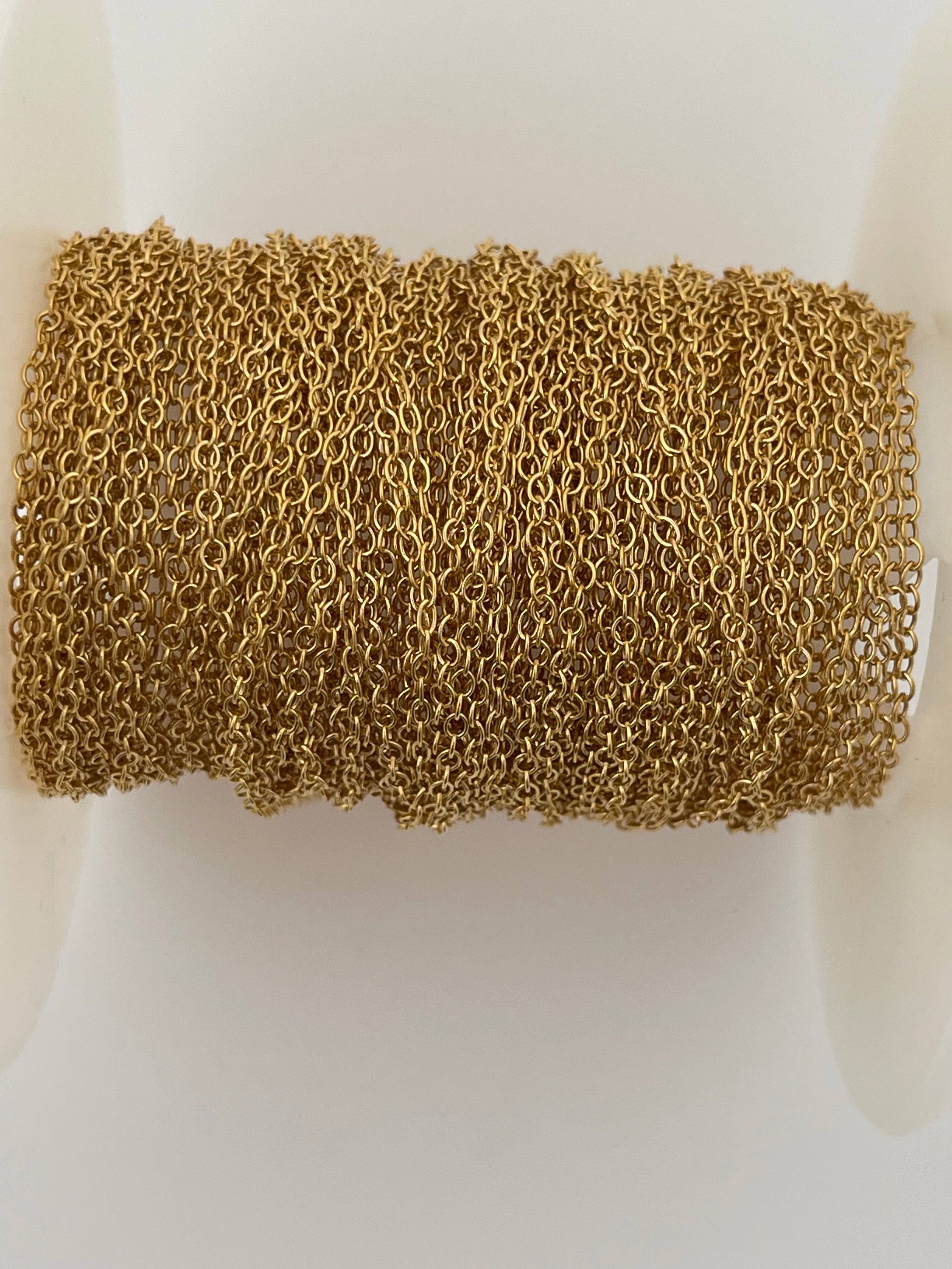 Purity Beads - Vente Matériels de bricolage - Chaîne à maillons en or rempli 14K – Largeur de 1,7 mm, vendue au pied – Chaîne en or véritable pour la fabrication de bijoux et superposition0