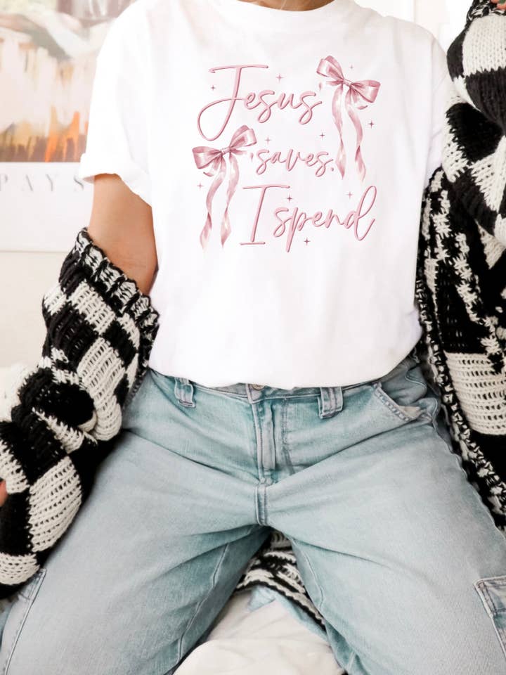 Jezus Redt Ik Besteed Christelijk Volwassen Grafisch T-shirt voor wholesale door Uncommon Label