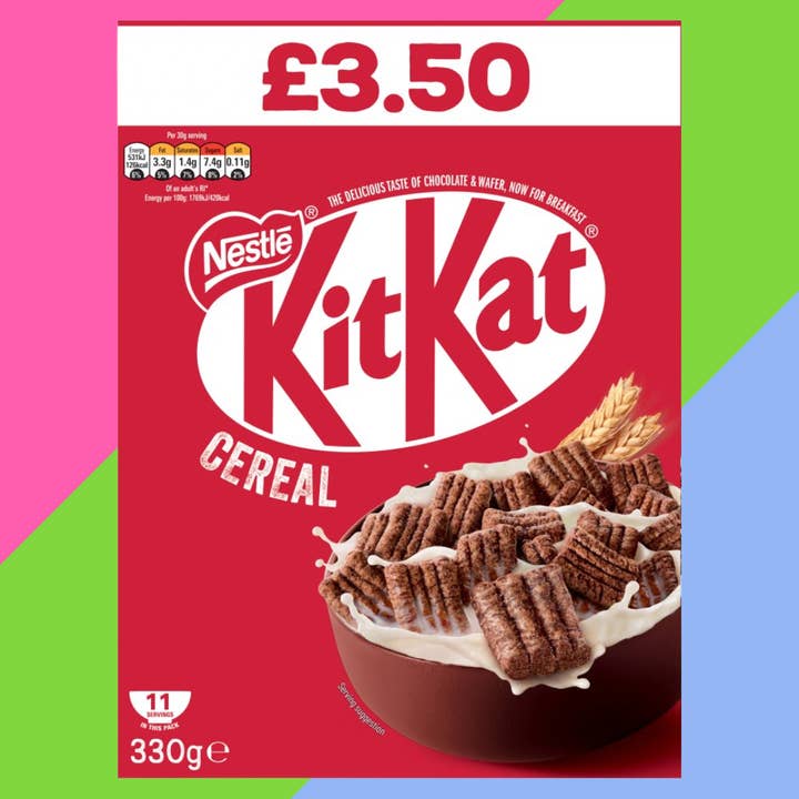 Nestlé KitKat Milk Chocolate Breakfast Cereal 7x330g Boxes for wholesale by Gaffney's Sweets & Treats Wholesale