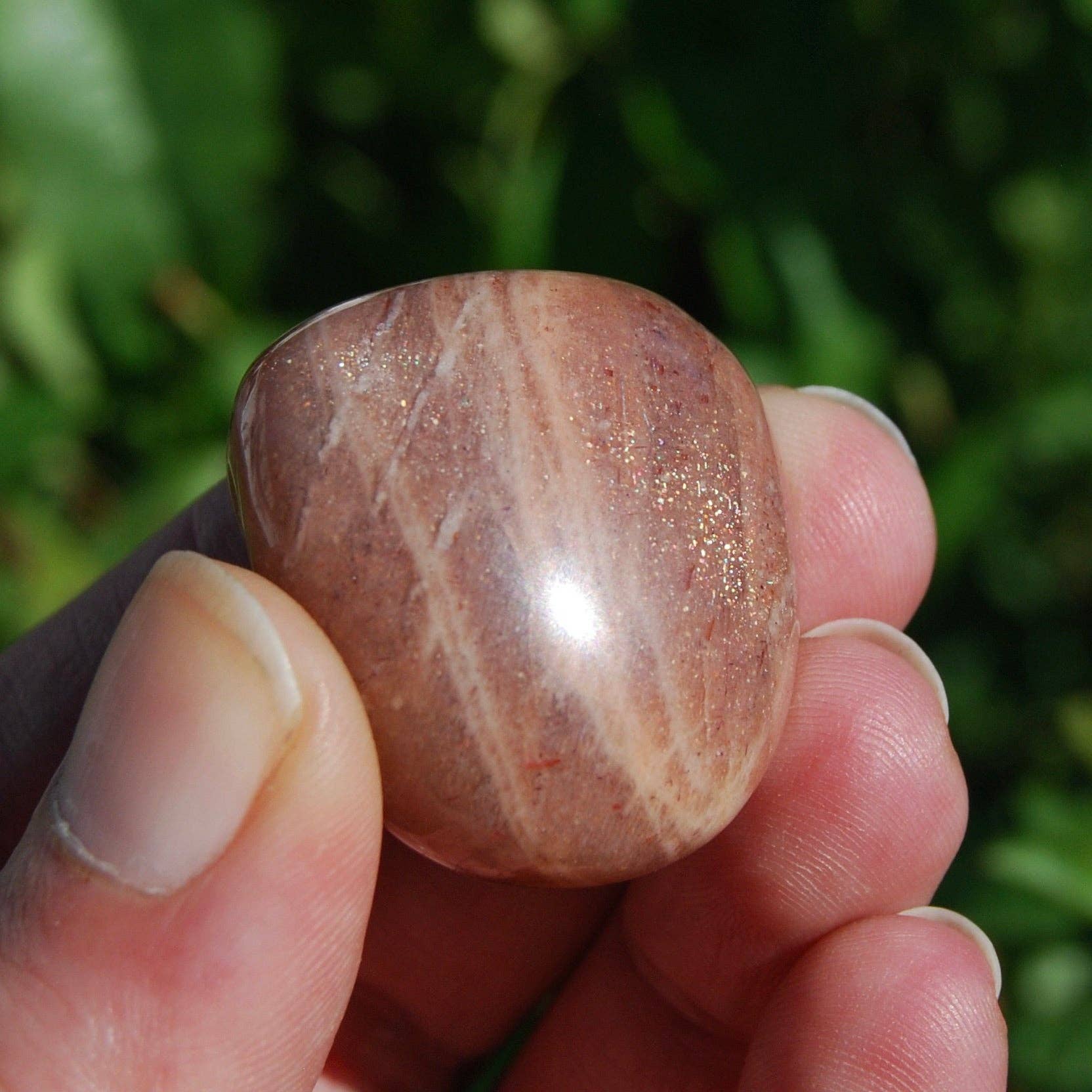 Caspar Curiosities - Wholesale Spiritual Stone/Crystal - AAA Flashy Sunstone Crystal Tumbled Stones, India4