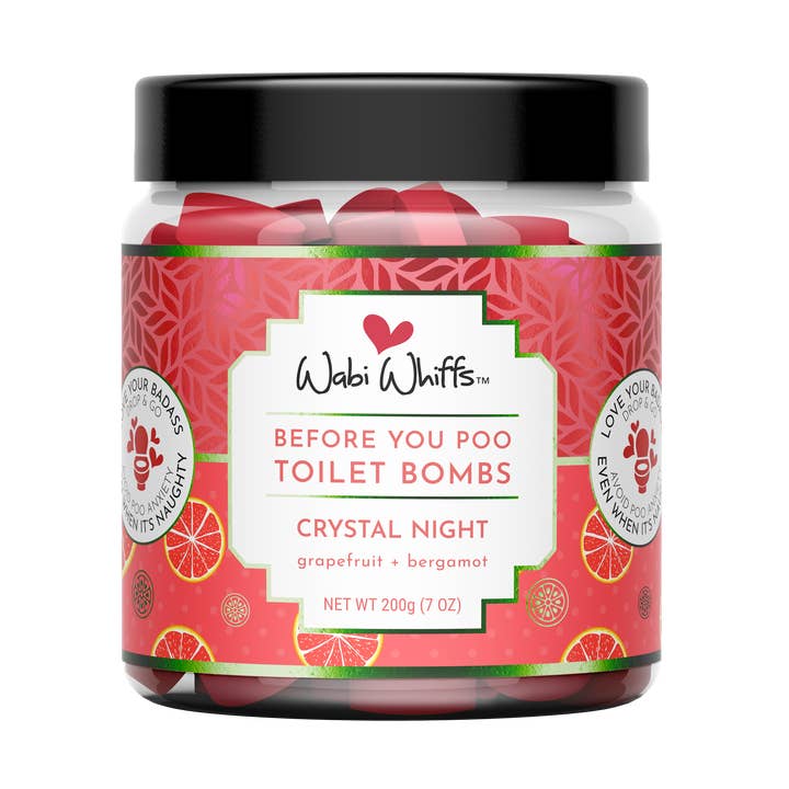 200g Crystal Night Fizzing Toilet Love Bombs for wholesale by Wabi Whiffs