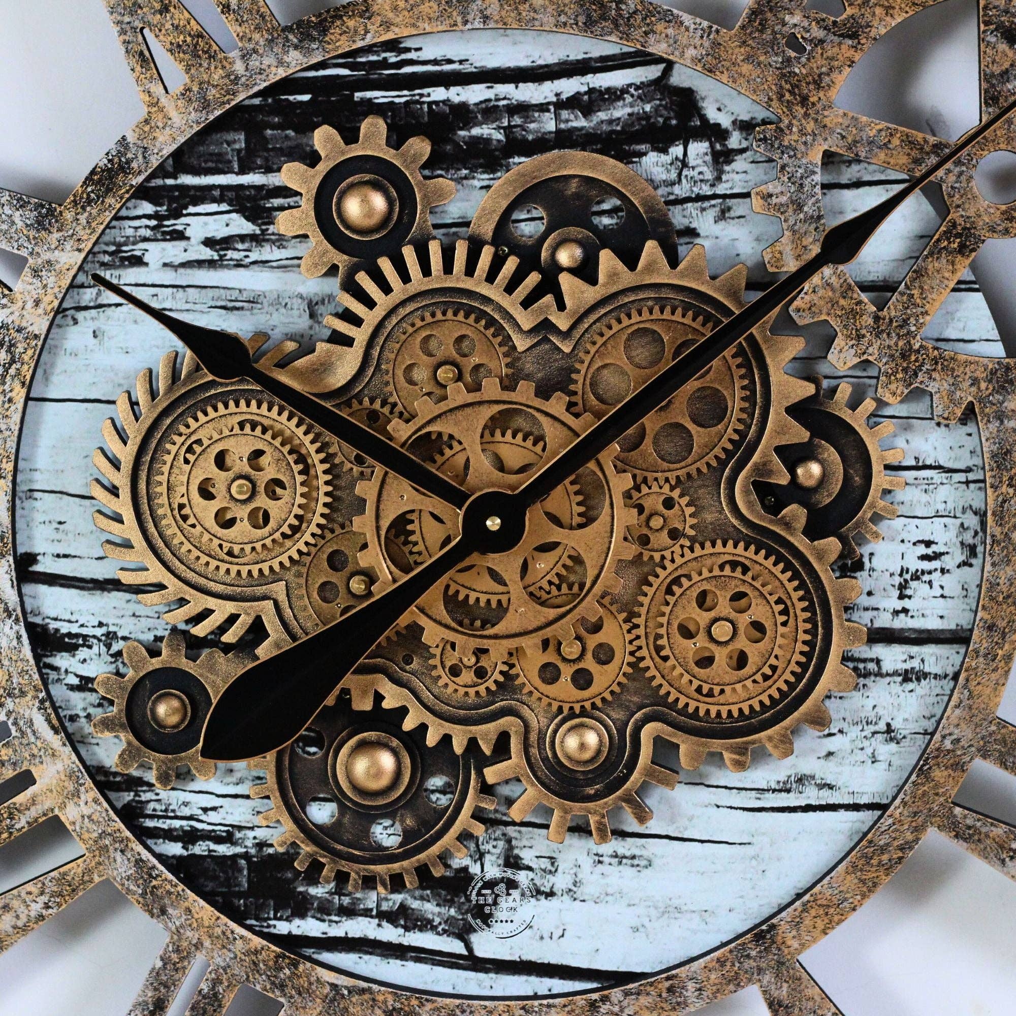 The Gears Clock - Wholesale Wall Clock - AMERICA LINE WALL CLOCK 36 INCH GREY & WHITE6