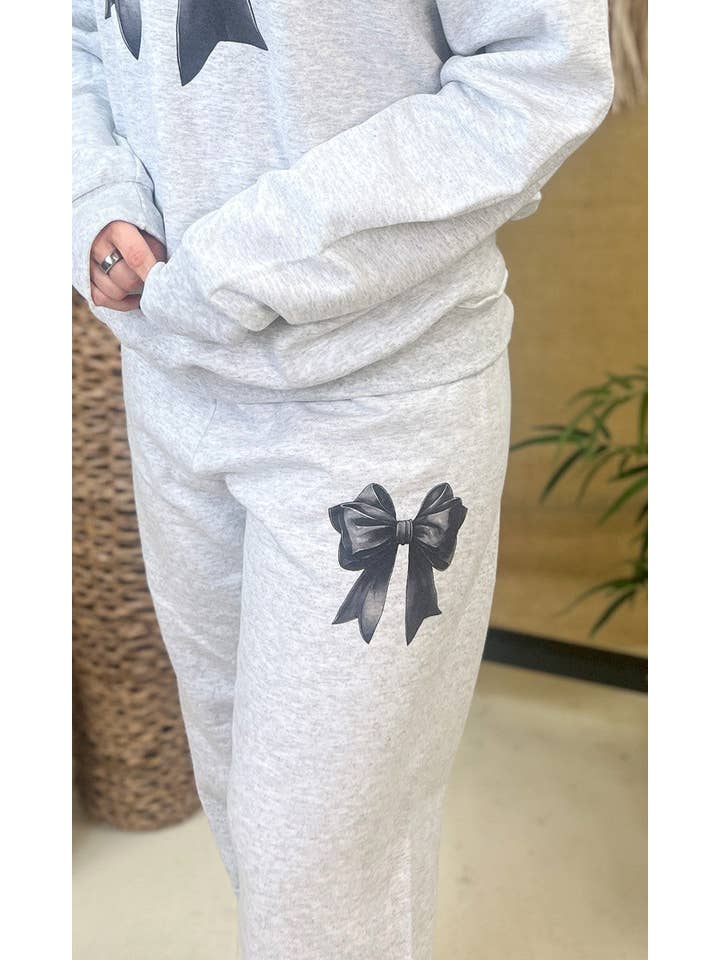 Sugar Stitch - Wholesale Lounge Sweatpants/Joggers - Women's - Big On Bows Graphic Sweatpants3