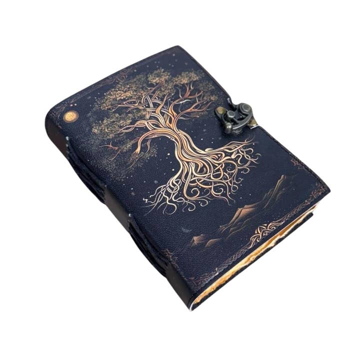 Tree Handmade Leather Journal Grimoire Celtic Book Journal for wholesale by Billion Brothers