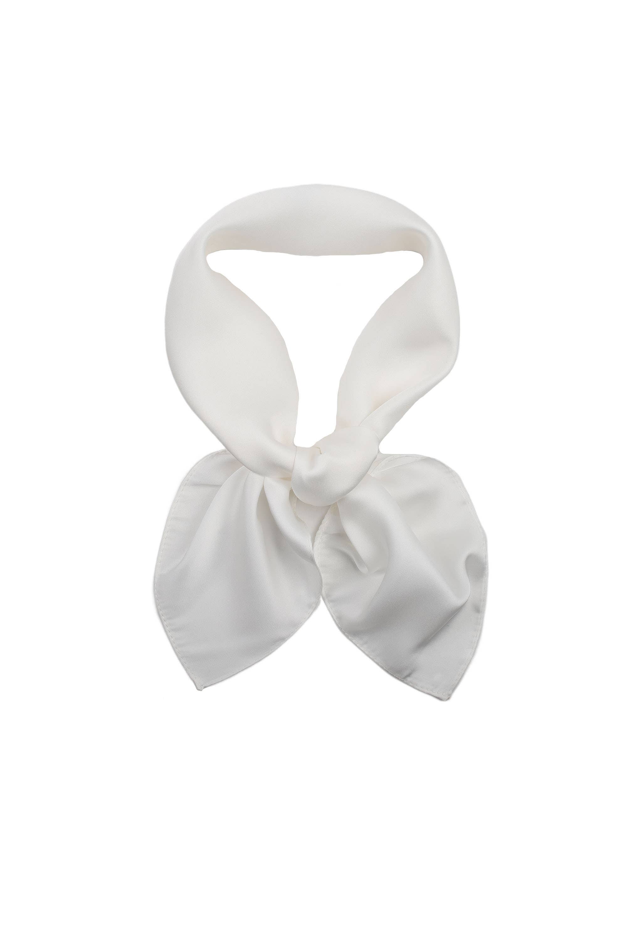 PHANIE MODE - Wholesale Scarf - Women's - Small solid satin silk-touch square E-091736