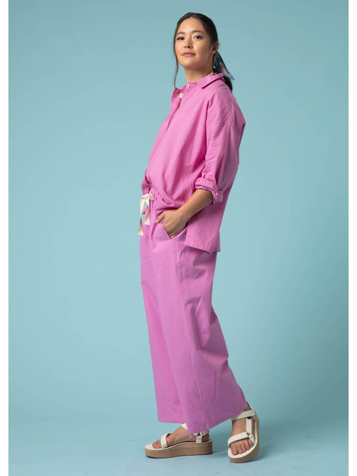 and for Good – Calças - Mulher por atacado – Calça Shore - Dahlia2