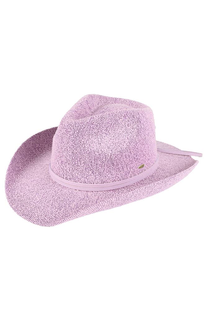 Hana - Wholesale Cowboy Hat - Women's - C.C Terry Cloth Band Trim Cowboy Hat4