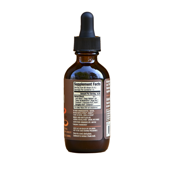 Herbal Revolution Farm + Apothecary - Wholesale Tincture - Mushroom & Roots: Daily Immune + Mind + Vitality Elixir2