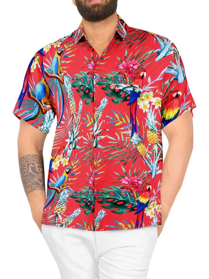 Tropisk sommar hawaiiskjorta för män för wholesale av Happy Bay / La Leela