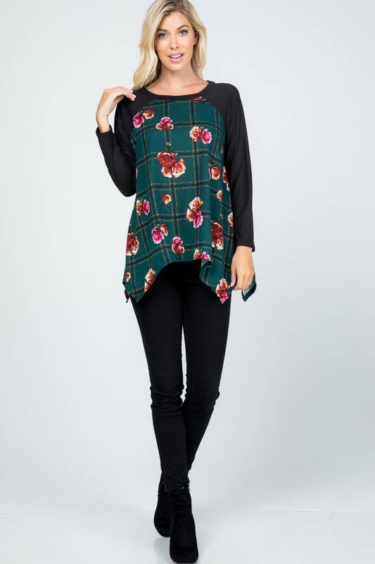 Rose Mellow Fashion - Venta al por mayor Túnica - Mujer - Jersey a cuadros Shark Bite Tunic15