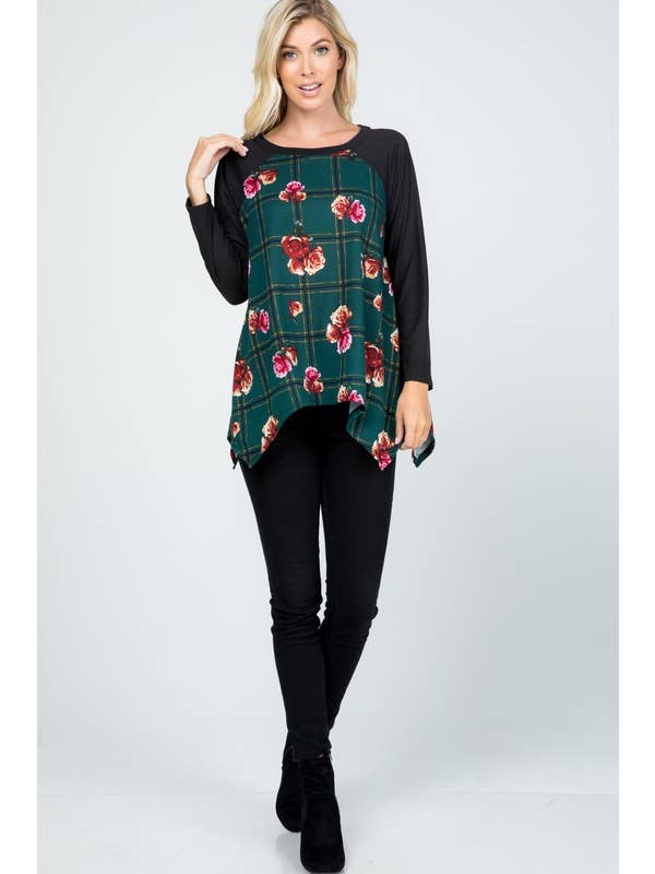 Rose Mellow Fashion - Venta al por mayor Túnica - Mujer - Jersey a cuadros Shark Bite Tunic15