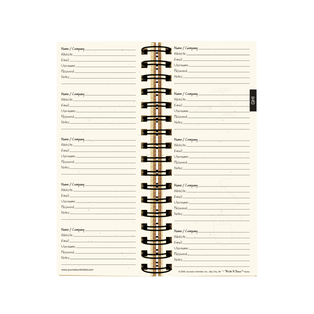 Journals Unlimited - Wholesale Journal/Diary - Password Journal - Mid (Kraft)4