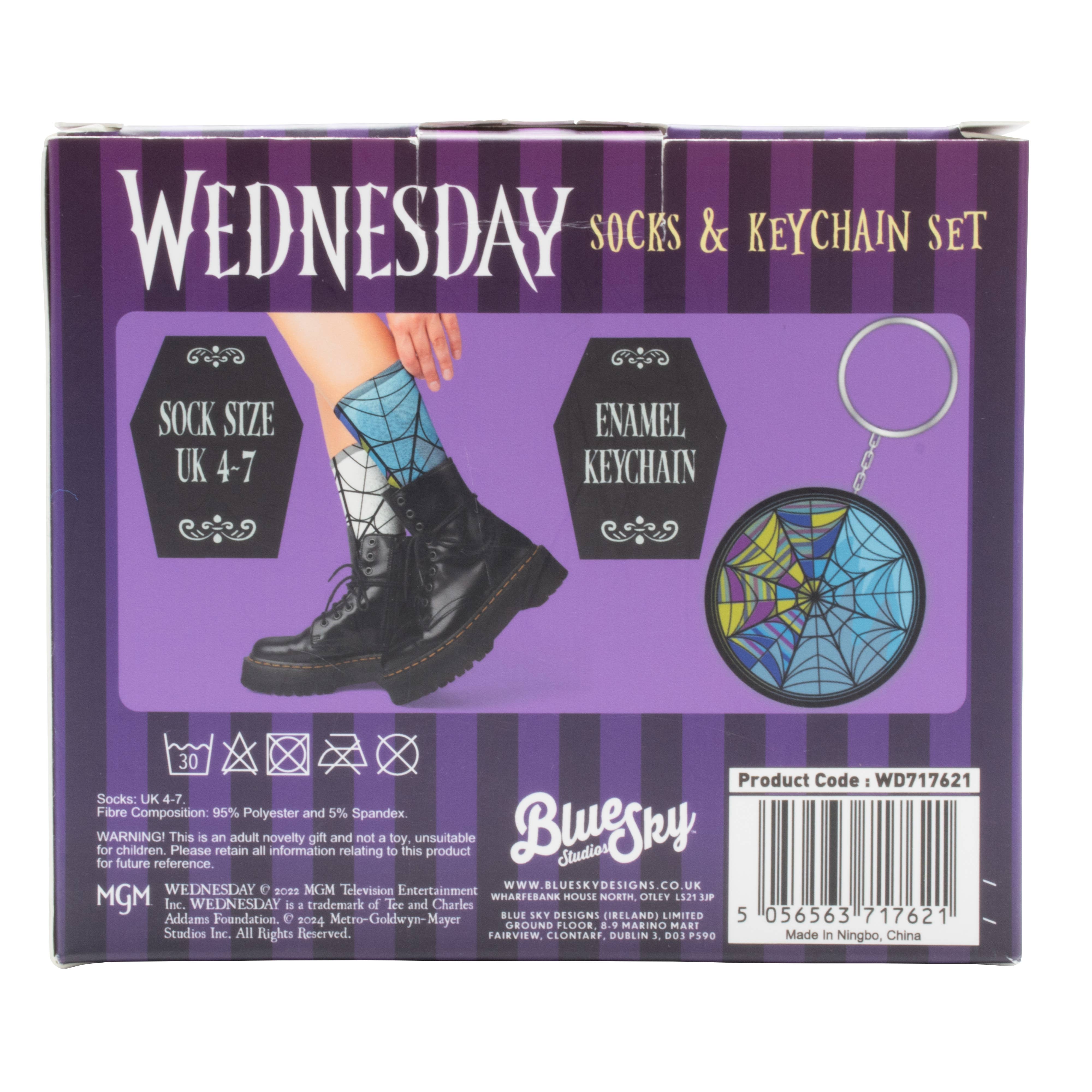 Mad Monkey GmbH - Wholesale Socks - Unisex - Wednesday - Socks & Keychain Set5