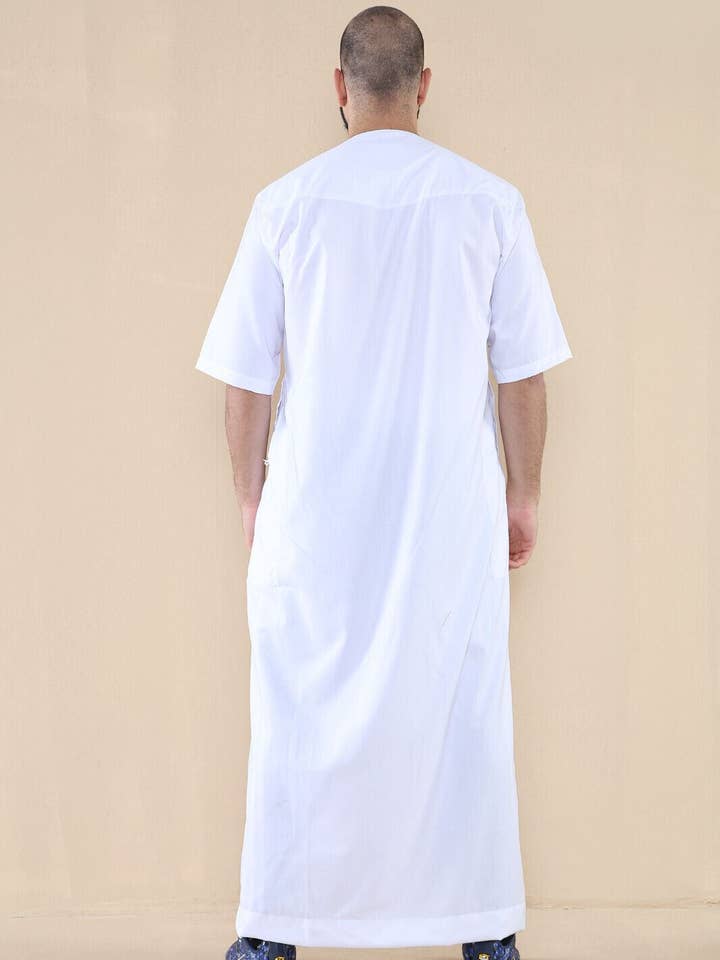 Infinity Leather (Upperclass Fashions Ltd) - Vente Peignoir – homme - Thobe pour homme islamique marocain et saoudien avec fermeture éclair – Robe kaftan arabe26