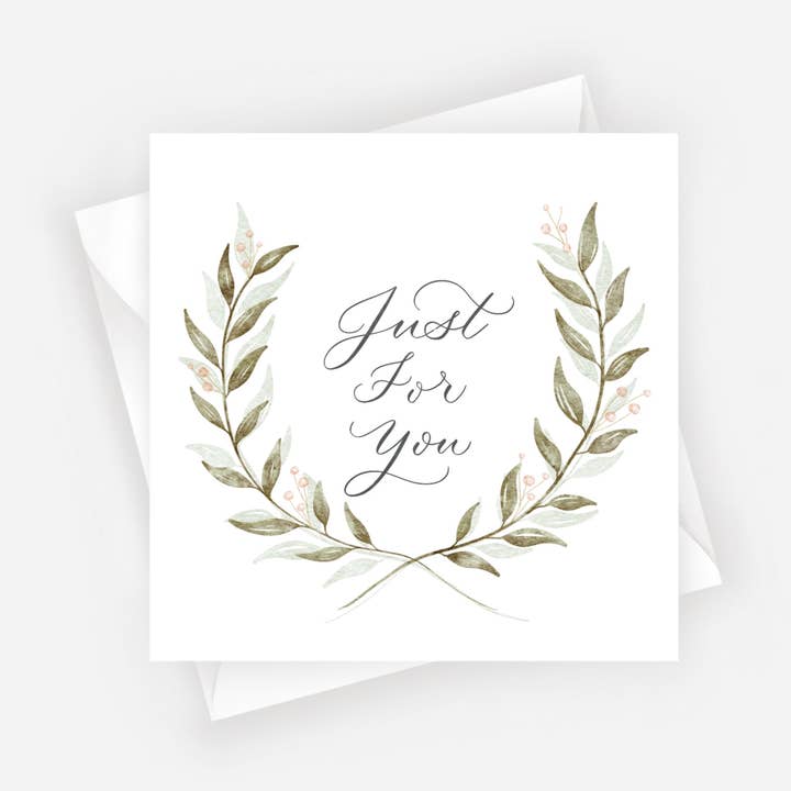 „Bare til dig“ Mini Note-kort for engroshandel hos Blue Skies Lettering