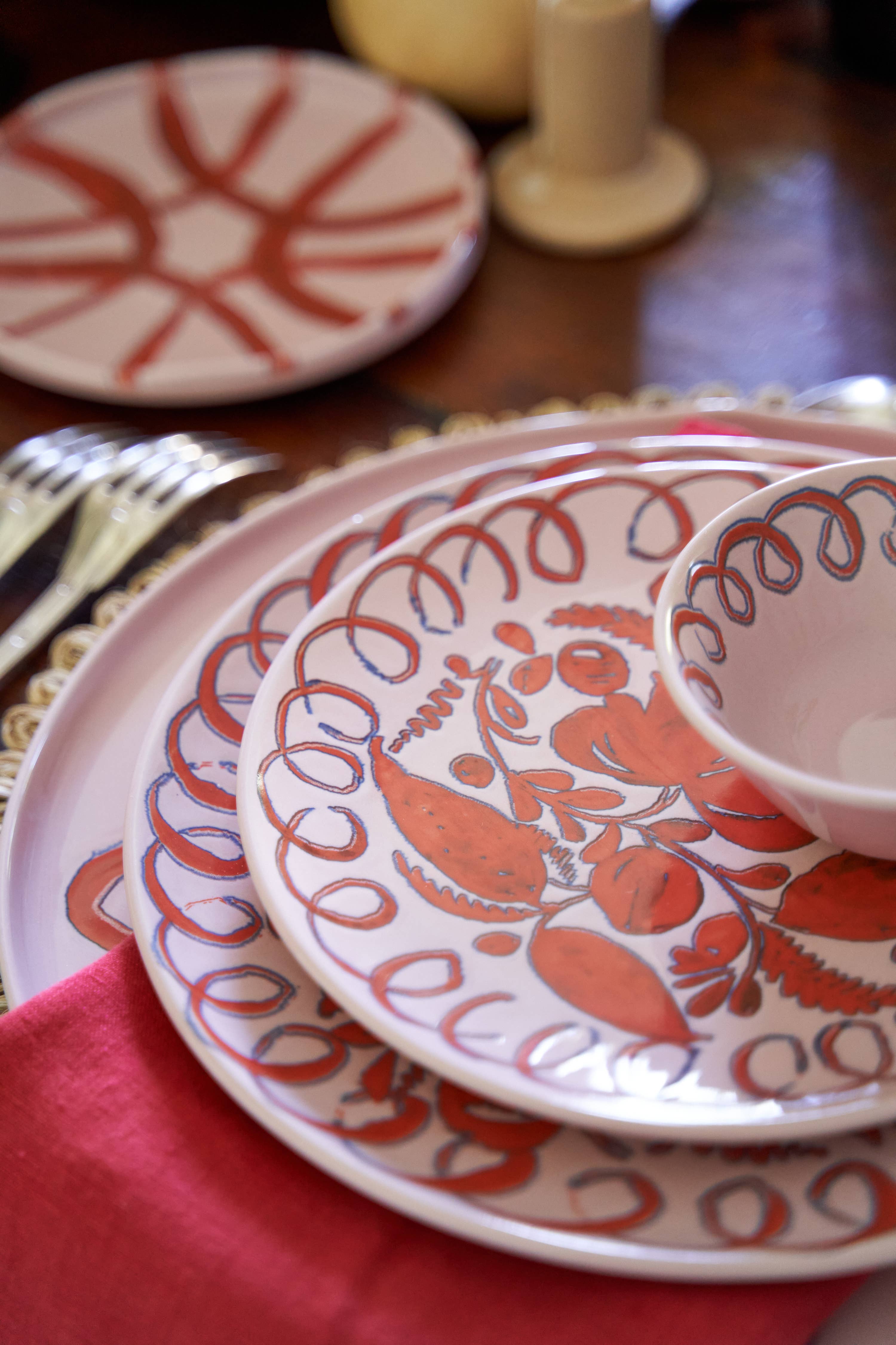 Couleur Nature - Vendita all'ingrosso Piatto - Piatto da Cena Amalfi Rosa - Diametro 10,6"6