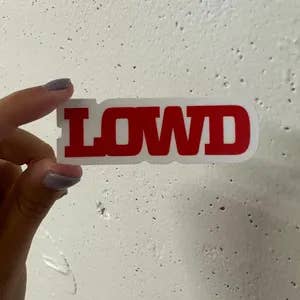 LOWD Dayton Red Sticker for wholesale by Kase Wear