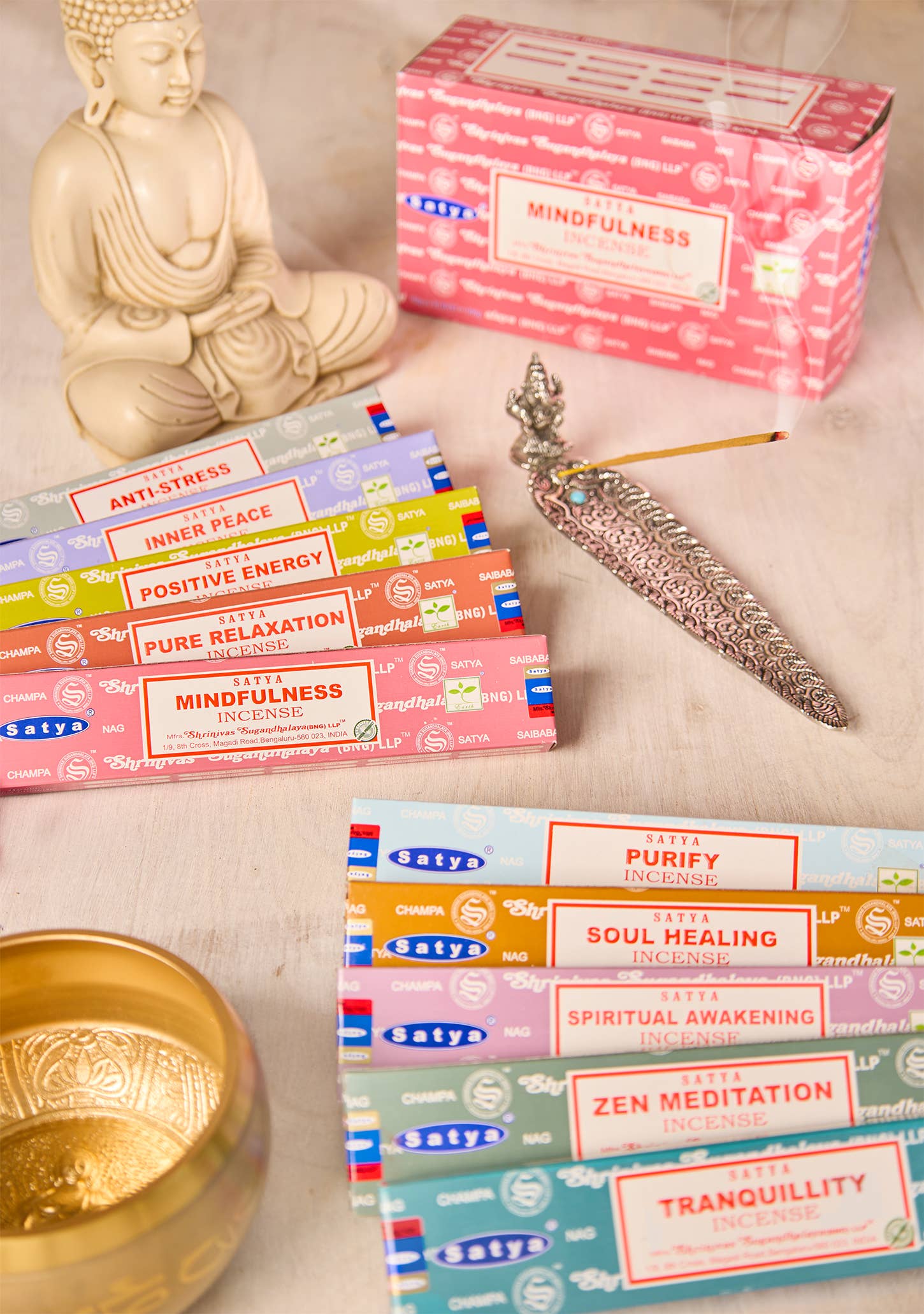 Namaste - Vendita all'ingrosso Incensi - Bastoncini di incenso Satya Nag Champa della serie Mindfulness 15 g5