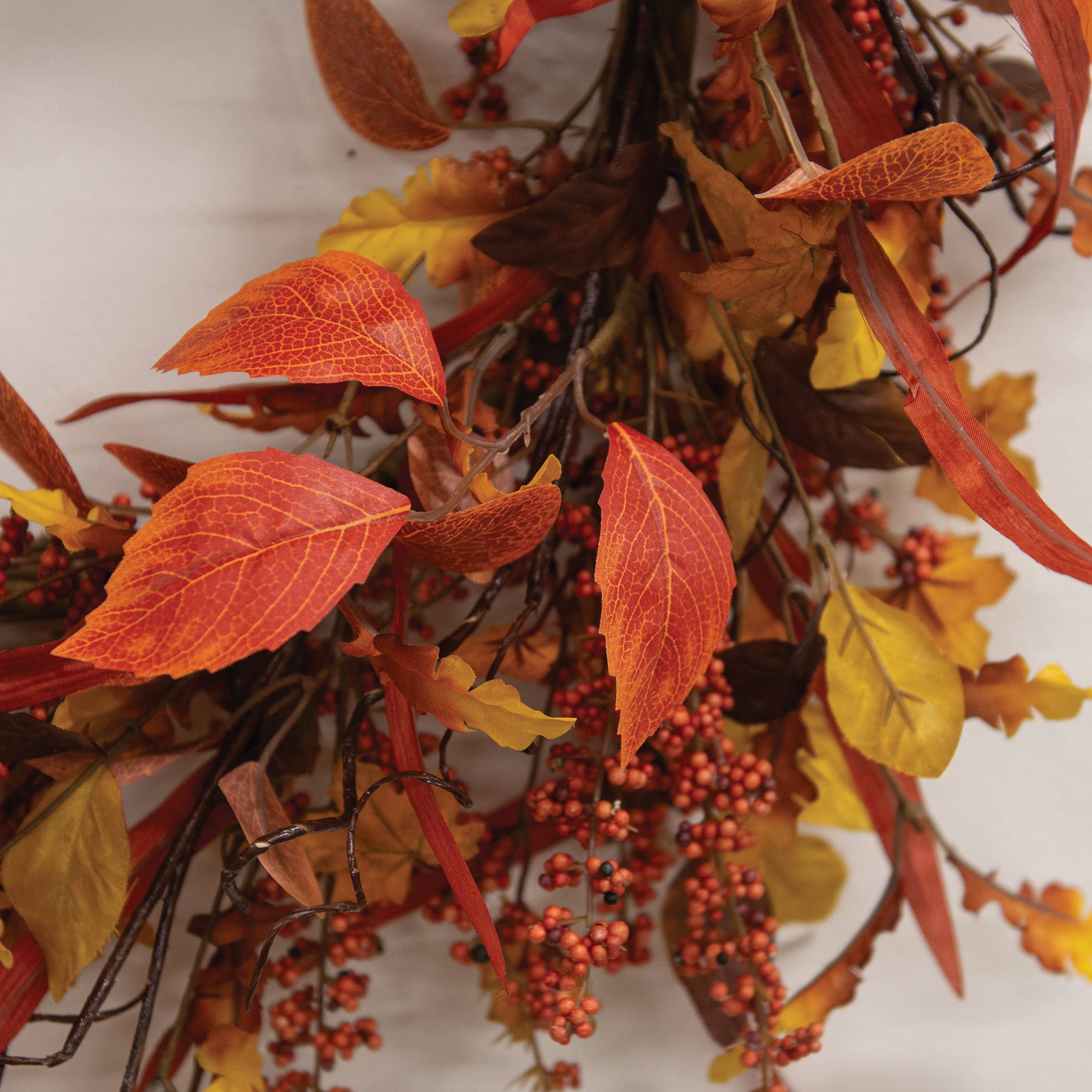 Saybrook Lane - Wholesale Wreath - Harvest Bounty Berries & Leaves Wreath - 24"2