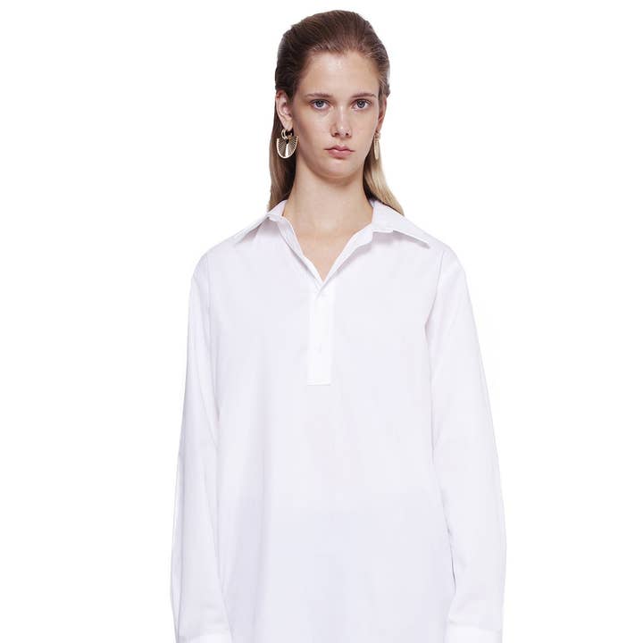 Women's Kaftan Shirt - White for wholesale by U.Mi-1