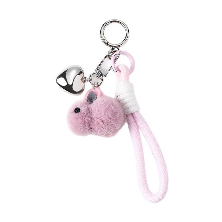 Porte-clés ornemental en forme de cœur avec lapin en peluche pour la vente par Eagle Crest Industries Inc.