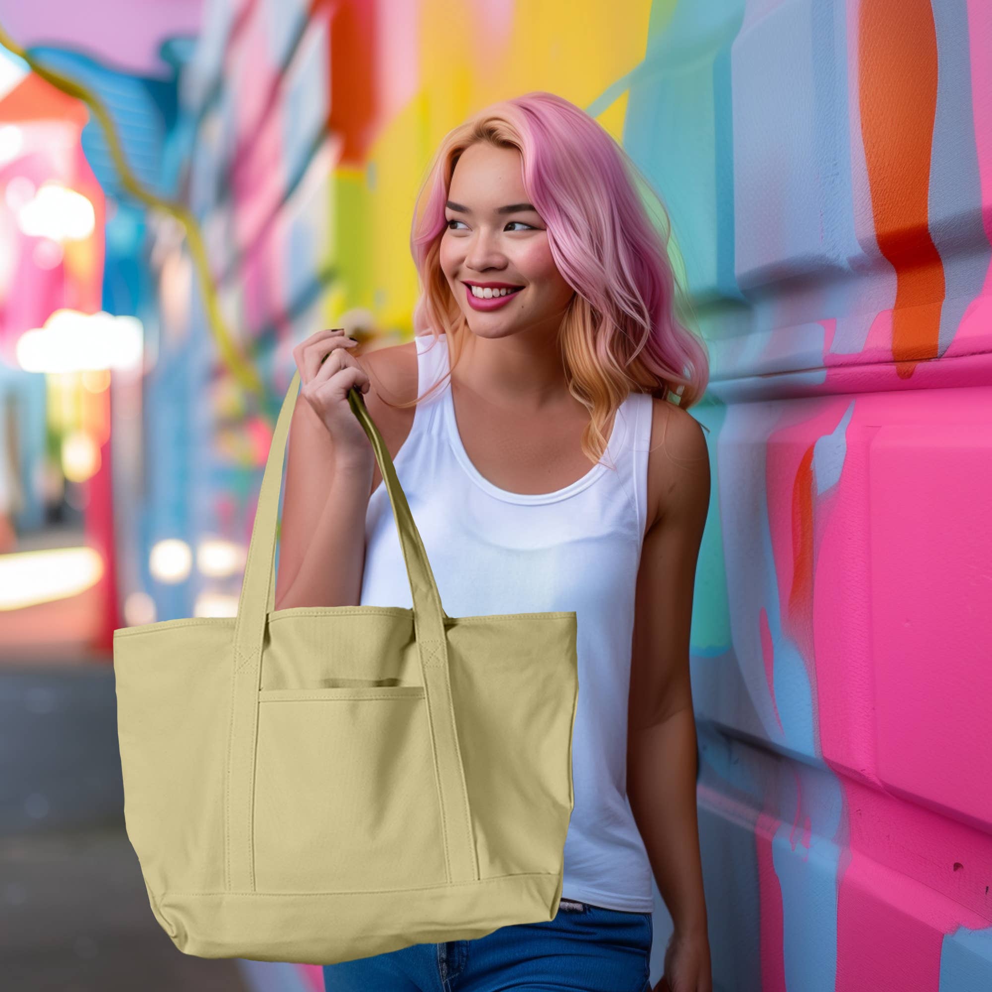 Dalix – Großhandel Tragetasche – Damen – Dalix 23" Deluxe 24 oz. Baumwoll-Canvas-Tragetasche mit Reißverschluss18