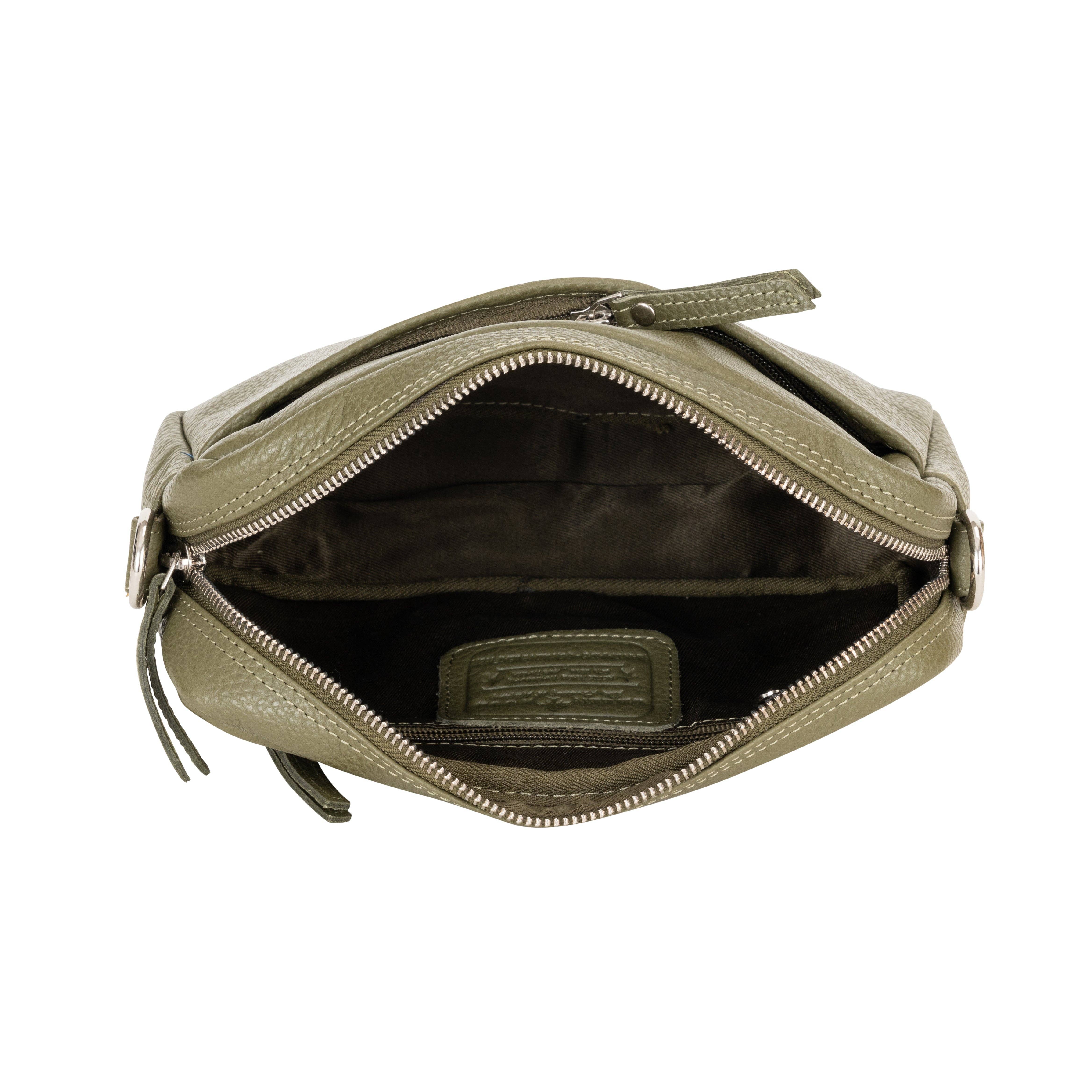 Greenwood Leather AU - Wholesale Crossbody bag – Women's - Siena Mini Crossbody – Olive Green Leather Bag4