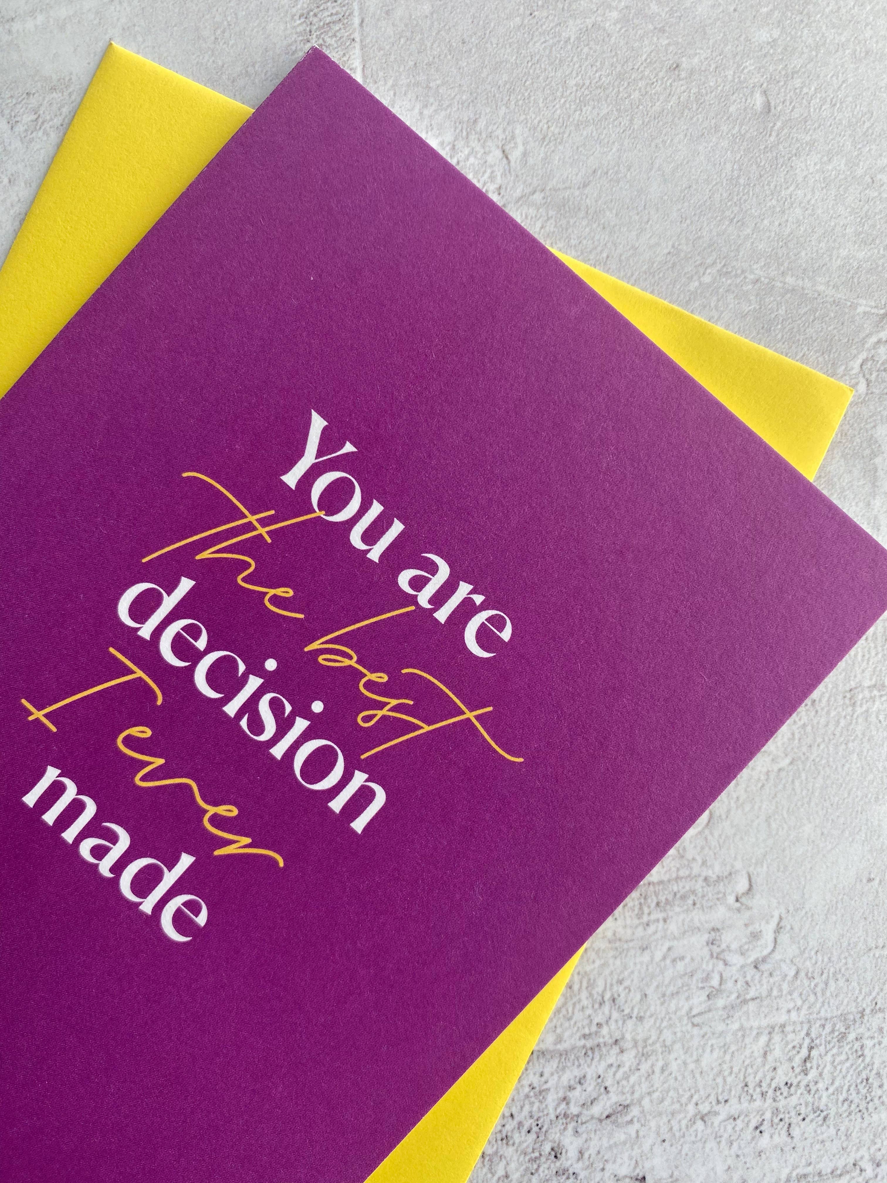 Heyyy Ltd – Großhandel Liebeskarte – Du bist die beste Entscheidung, die ich je getroffen habe4