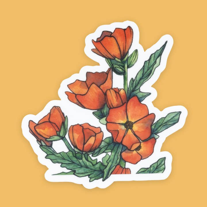 Adesivo fustellato in vinile Desert Globemallow per la vendita all'ingrosso da parte di Cacti Oasis©