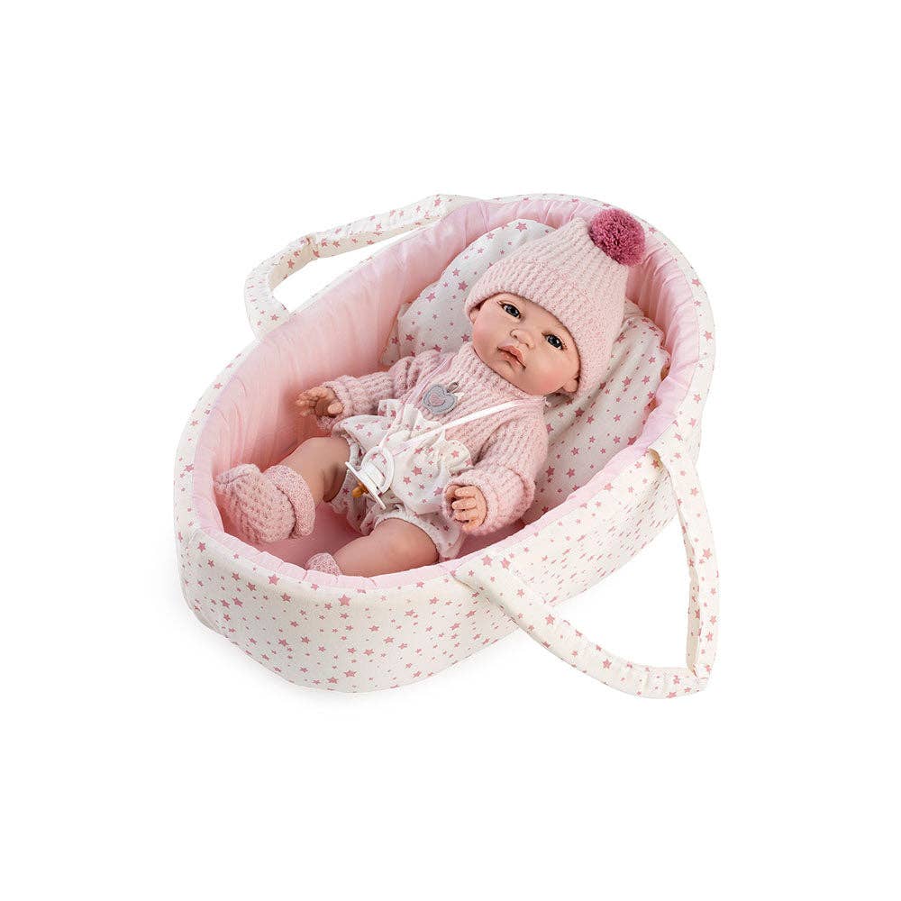Raúl Arias Bernabeu – Großhandel Puppe – Kinder – Baby Coral 34 cm Sternchen und Bommel mit Tragetasche