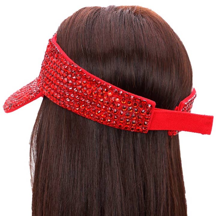 Cap Zone - Vendita all'ingrosso Visiera - Donna - Visiera in acrilico con strass e velcro completa di bling11