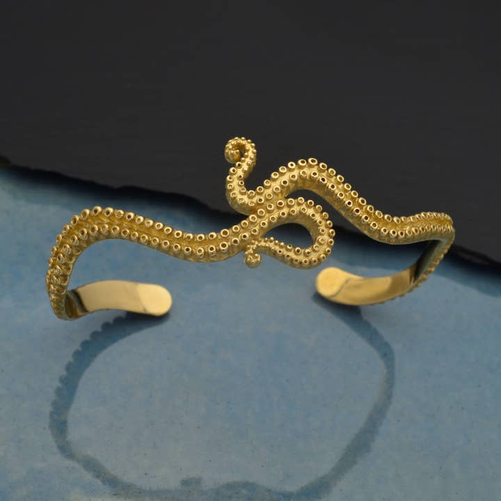 Nina Designs - Wholesale Cuff Bracelet - Sterling Silver or Bronze Octopus Tentacle Cuff Bracelet