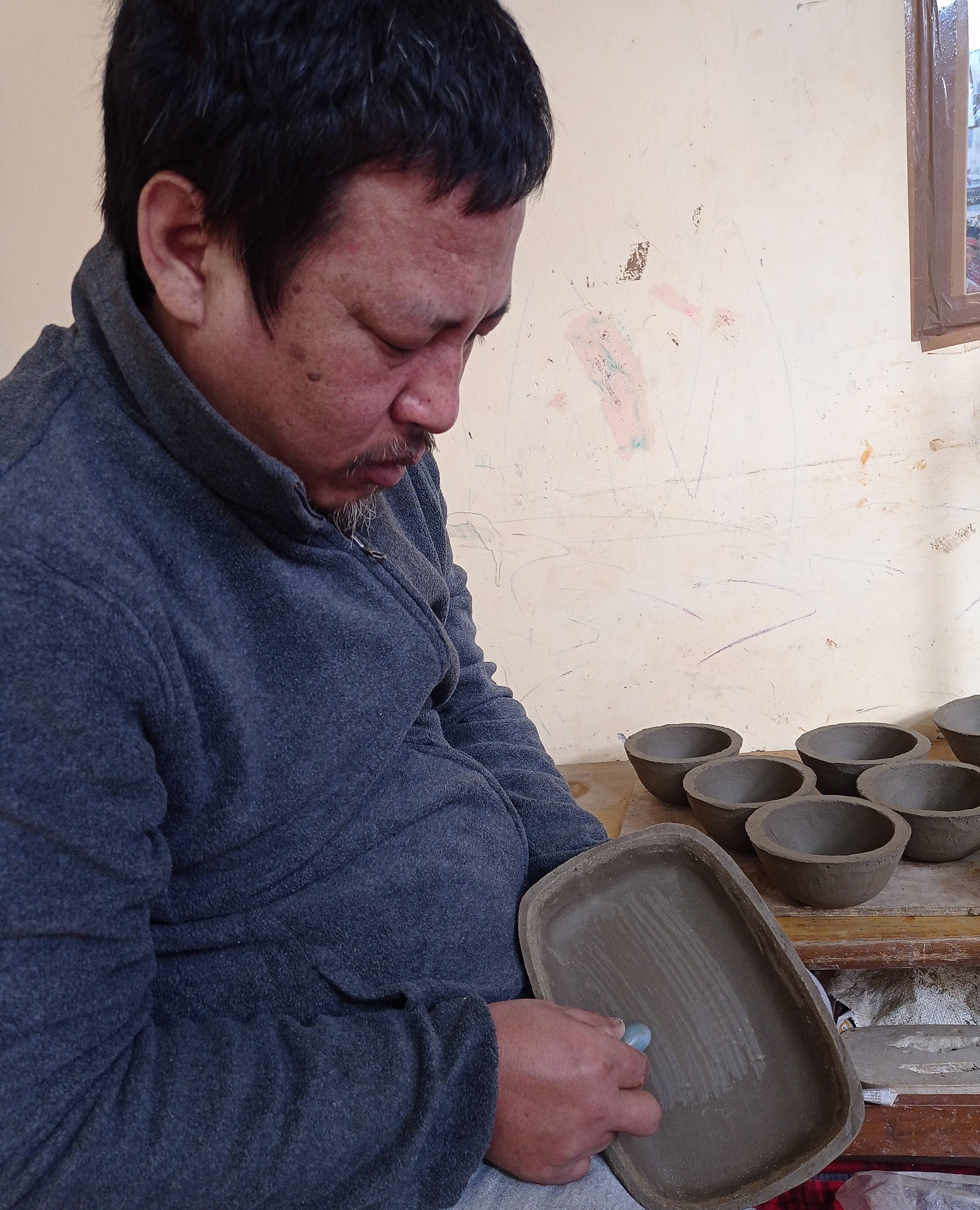 Casa Amarosa - Wholesale Decorative Tray - Earthenware Clay Longpi Pottery Tray, 9 x 6 x 1.5 Inch5