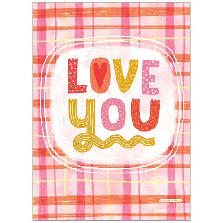 Love Plaid - Valentine's Day Card for wholesale by Legacy