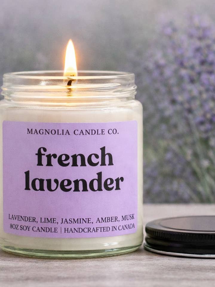 French Lavender - Summer | Spring Candle 8oz for wholesale by Magnolia Candle Company