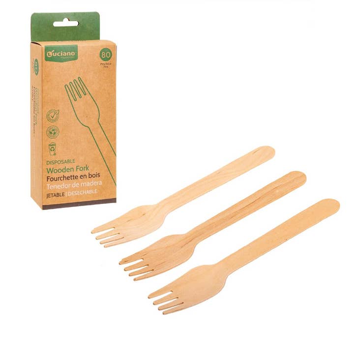 Luciano Gourmet - Wholesale Assorted Cutlery Set - Luciano Gourmet Disposable Wooden Cutlery1