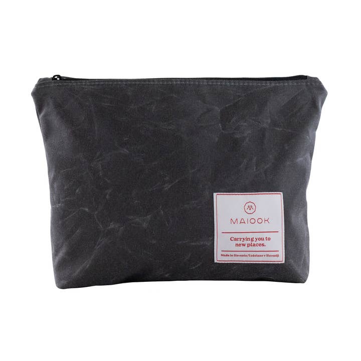 Large waxed canvas travel toiletry bag for men for wholesale by Maiook