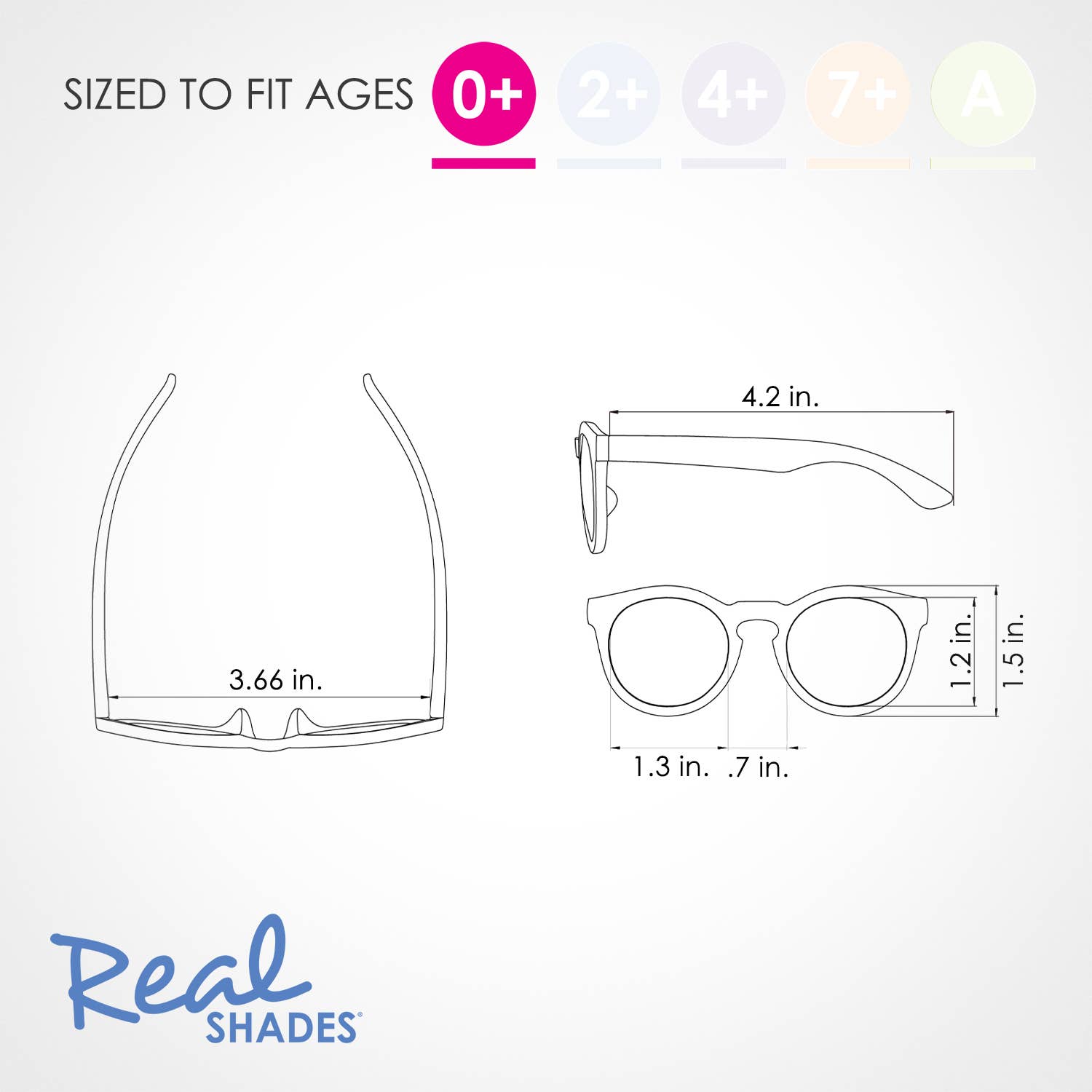 Real Shades - Wholesale Sunglasses - Kids - Chill Flexible Frame Sunglasses for Babies 0+8