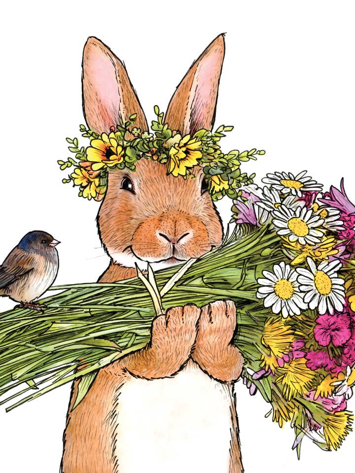 Bunny Bouquet nr. 229 for engroshandel hos Shawn Braley Illustration