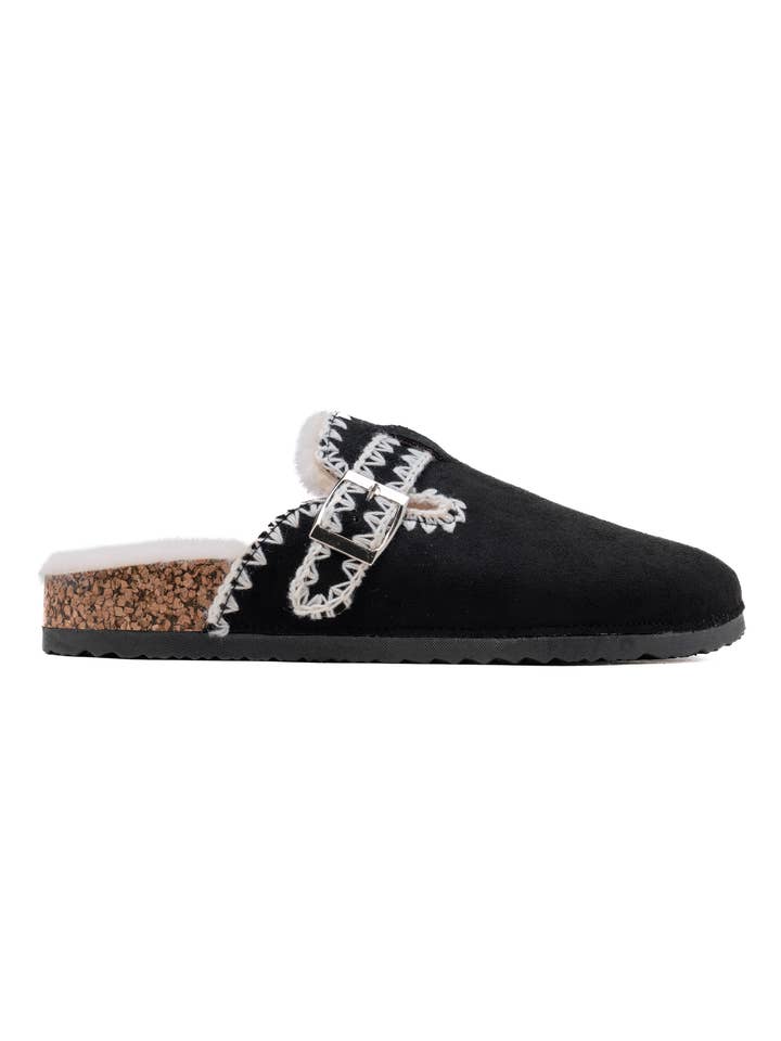 C'M PARIS - Wholesale Mules - Women's - Braided Strap Mule with Jewel Buckle 2155