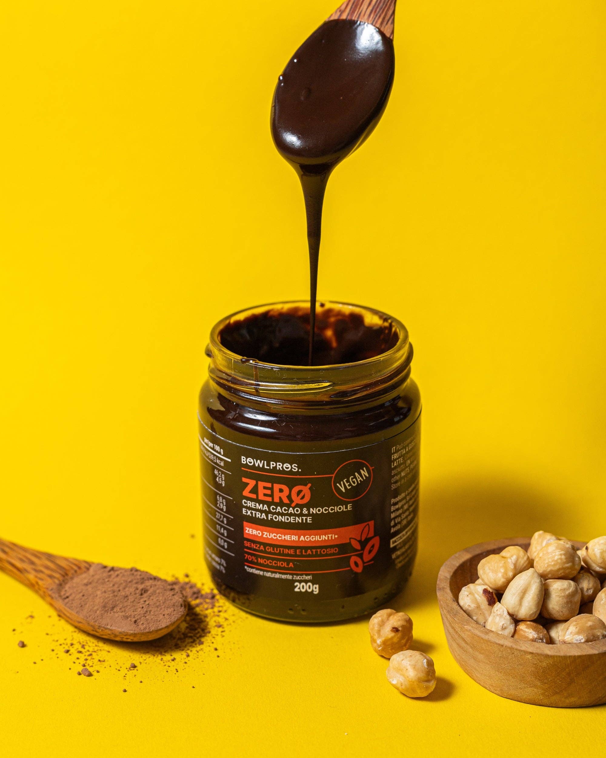 Bowlpros - Wholesale Nut Butter - Extra Dark Chocolate and Hazelnut Cream - ZERO sugar line