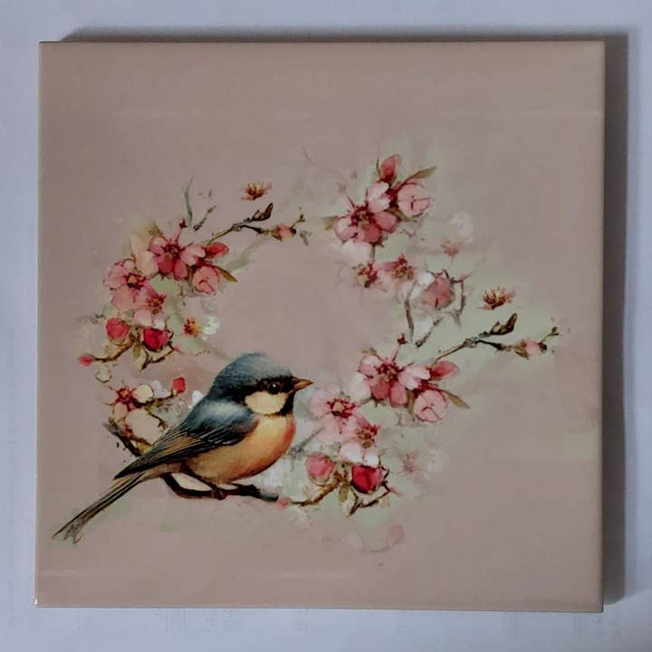 Ceramic 15cm x 15cm The Fine Tit for wholesale by Meisie Berlin