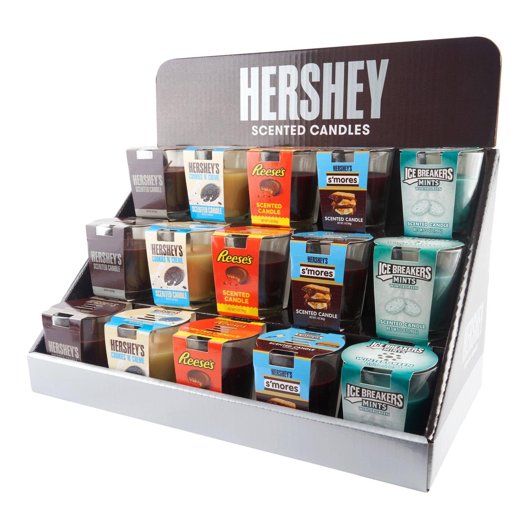 Cannatron - Wholesale Novelty Candle - Hershey’s Assorted Candy Candle Display – 3oz – 15ct1