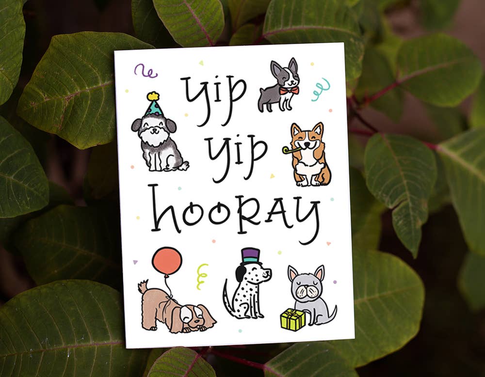 Lacelit | Stationery & Gifts by Kimberly Kuniko - Wholesale Birthday Card - Yip Yip Hooray | Birthday & Congratulations Card1