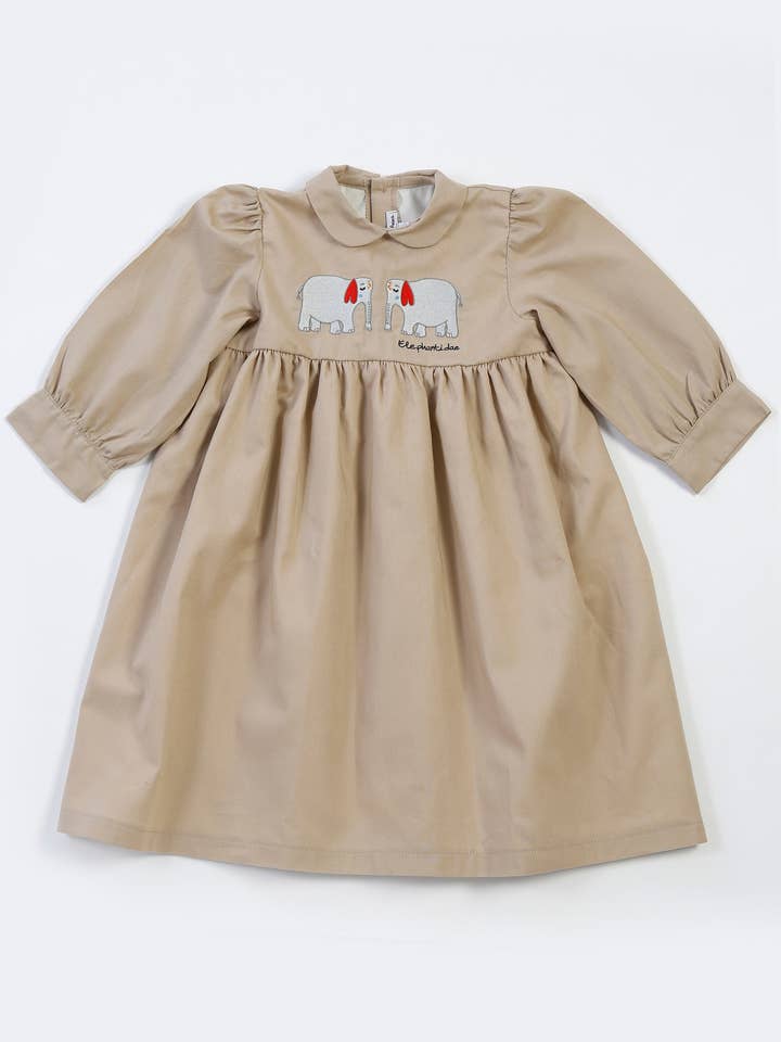 Embroidered Elaphants Kid Dress para venta al por mayor de Pigs&Roses