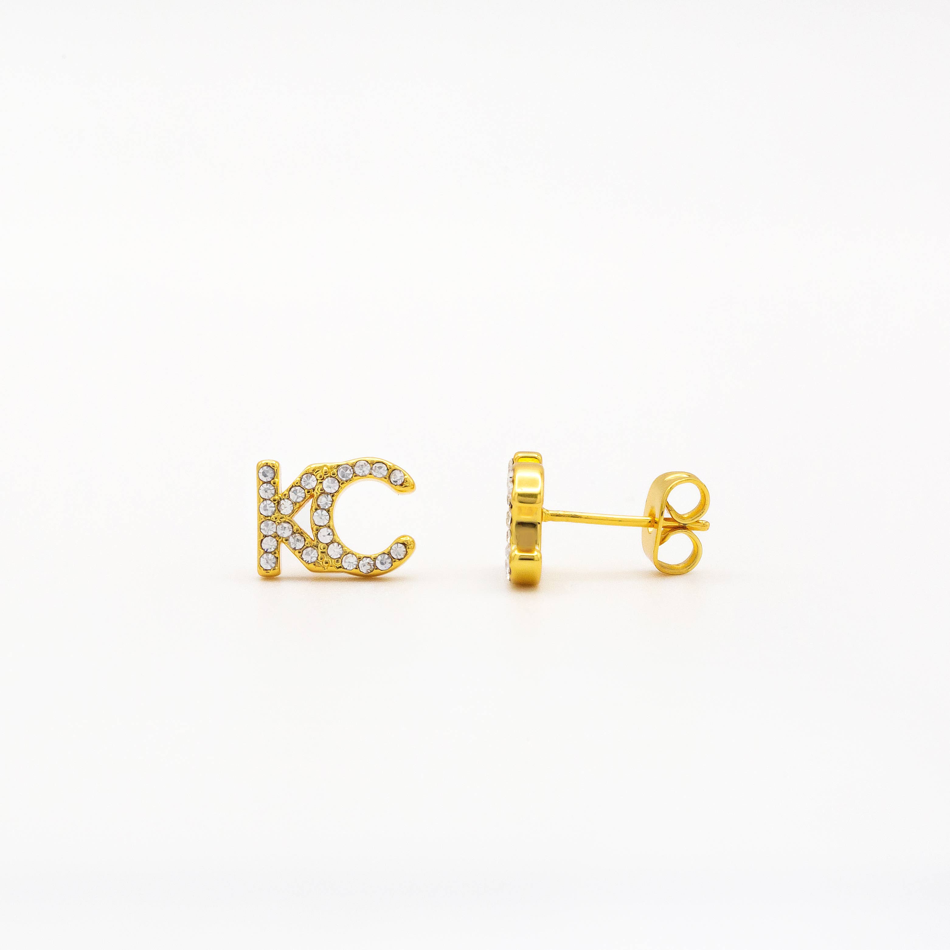 Hart & Lux - Wholesale Stud/Post Earrings - KC Rhinestone Stud earrings Gold